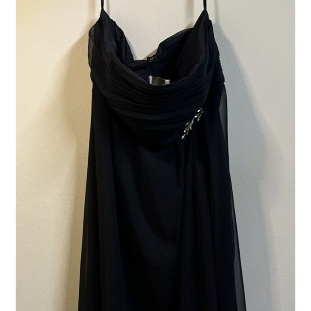 Modern Maids Collection Women's Long Dress Size 18 Black Strapless Prom Gown